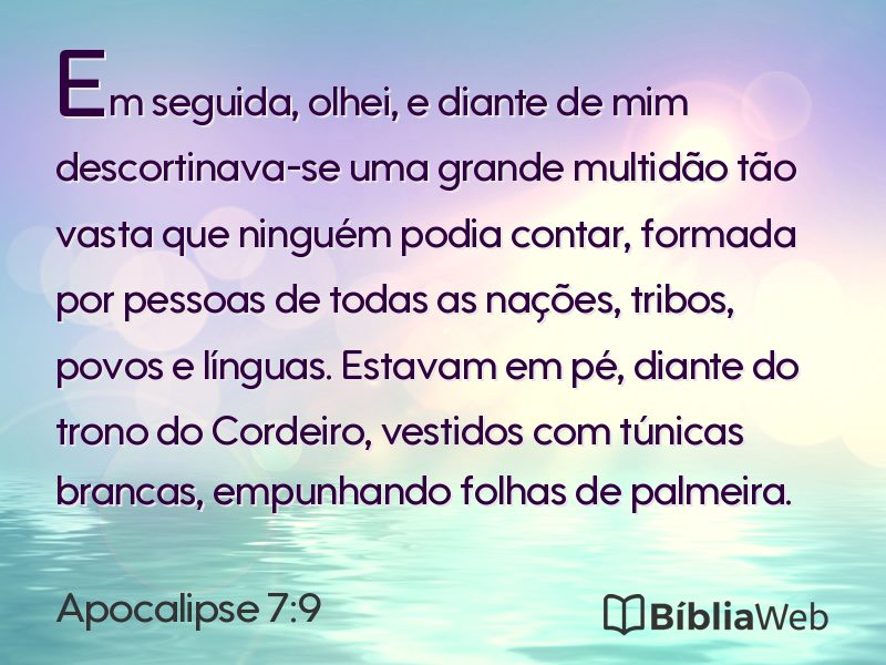 Apocalipse 7:9 em imagem para compartilhar