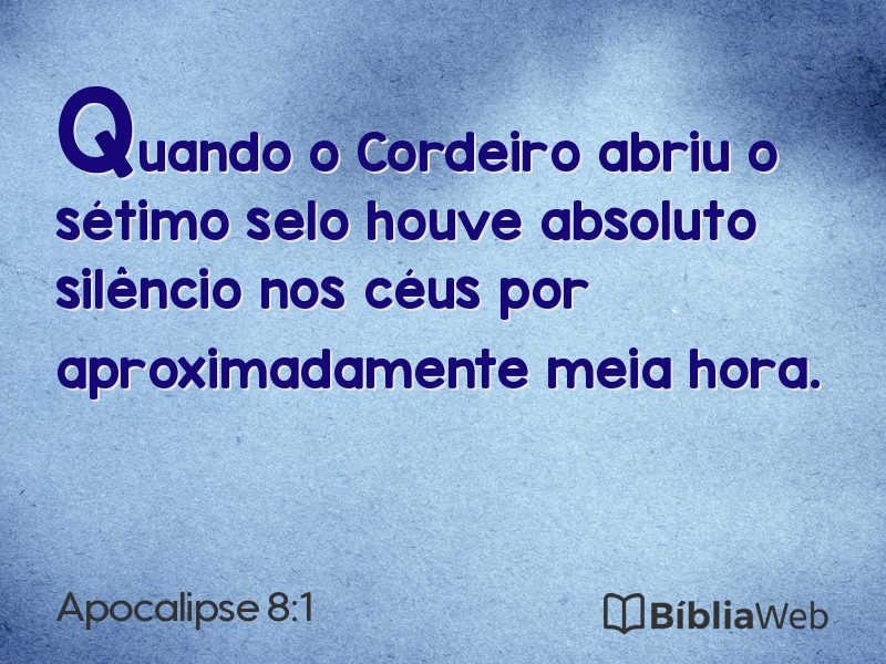 Apocalipse 8:1 em imagem para compartilhar