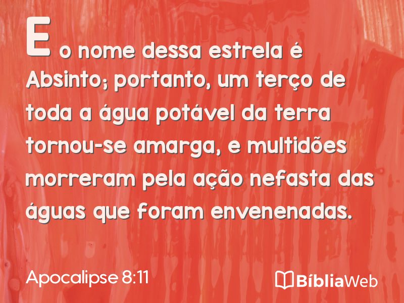 Apocalipse 8:11 em imagem para compartilhar