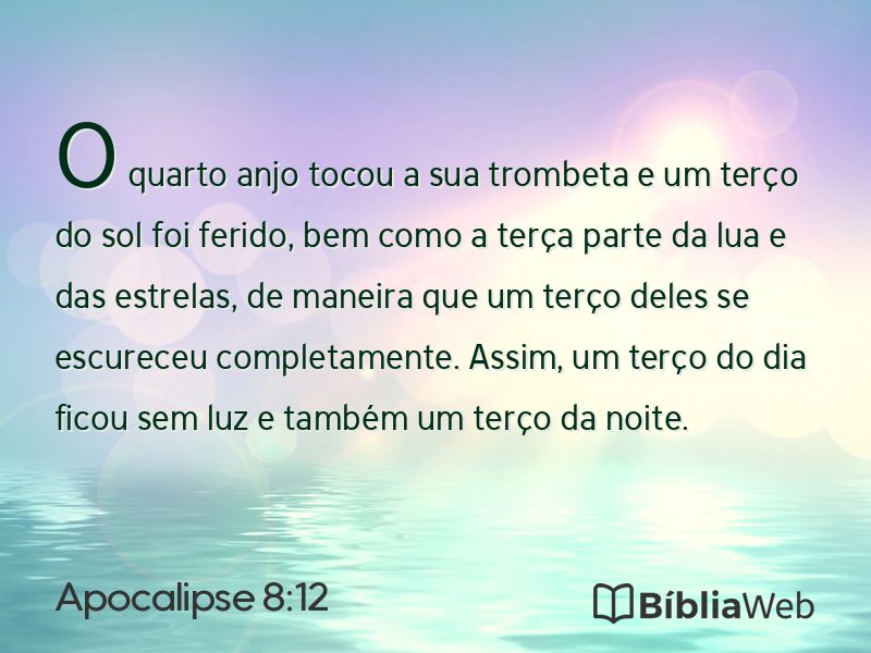 Apocalipse 8:12 em imagem para compartilhar