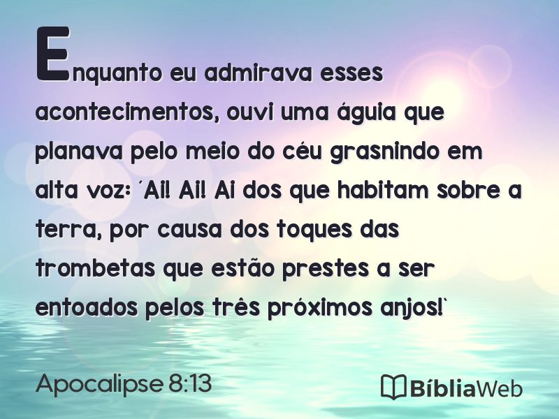 Apocalipse 8:13 em imagem para compartilhar