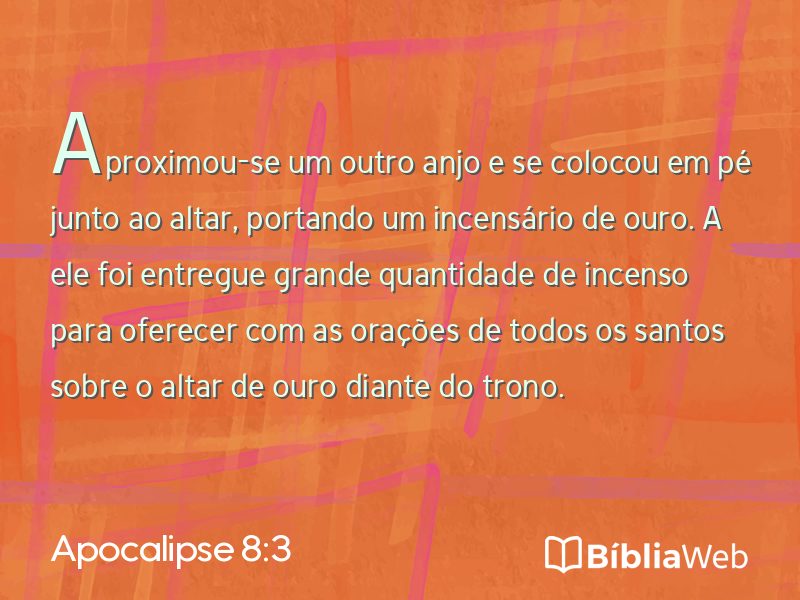 Apocalipse 8:3 em imagem para compartilhar
