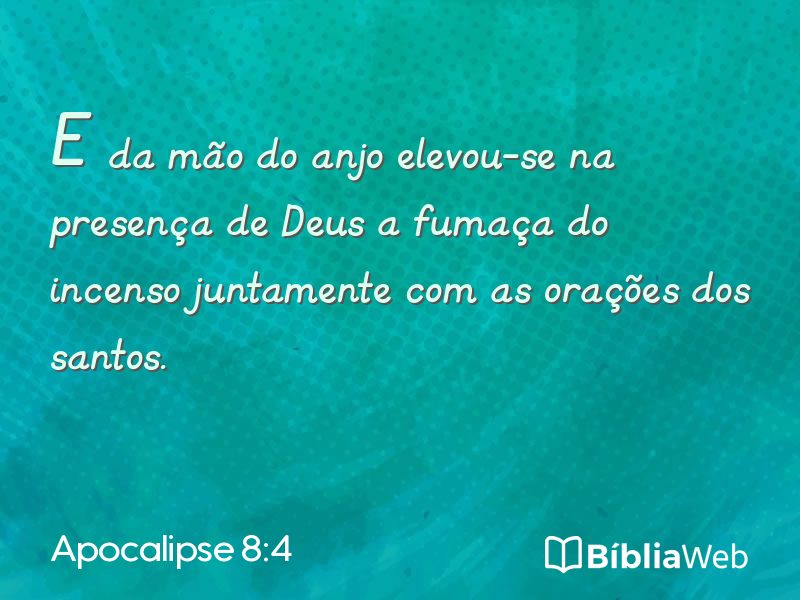 Apocalipse 8:4 em imagem para compartilhar