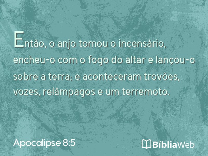 Apocalipse 8:5 em imagem para compartilhar