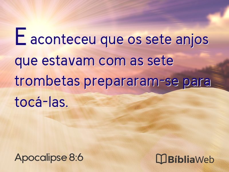 Apocalipse 8:6 em imagem para compartilhar