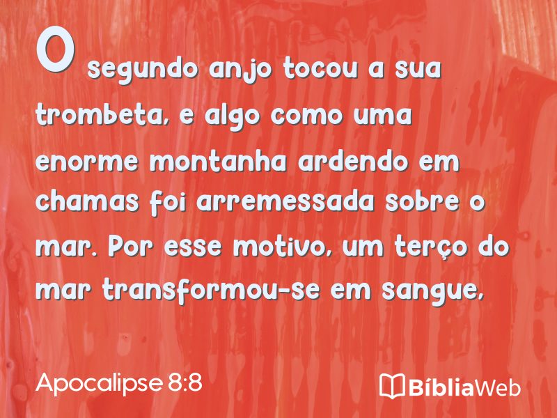 Apocalipse 8:8 em imagem para compartilhar