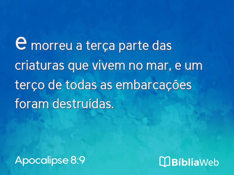 Apocalipse 8:9 em imagem para compartilhar