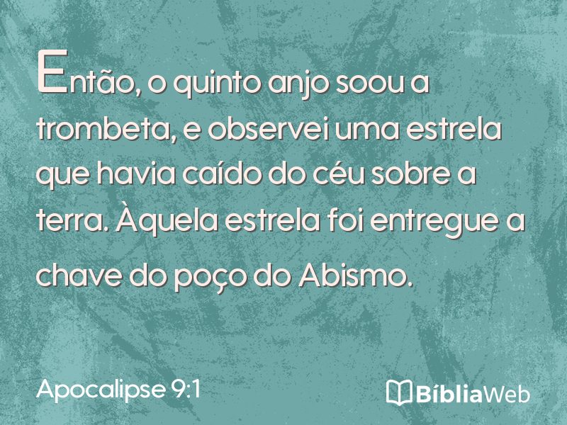 Apocalipse 9:1 em imagem para compartilhar
