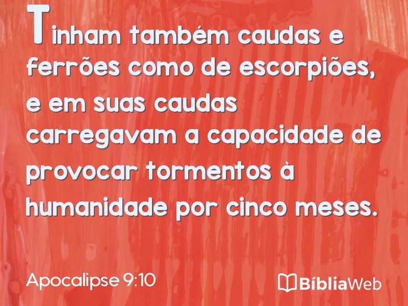 Apocalipse 9:10 em imagem para compartilhar