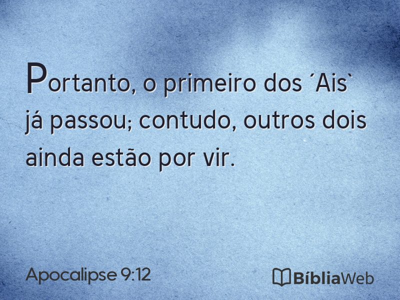 Apocalipse 9:12 em imagem para compartilhar