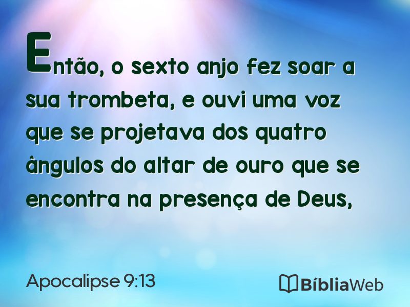 Apocalipse 9:13 em imagem para compartilhar