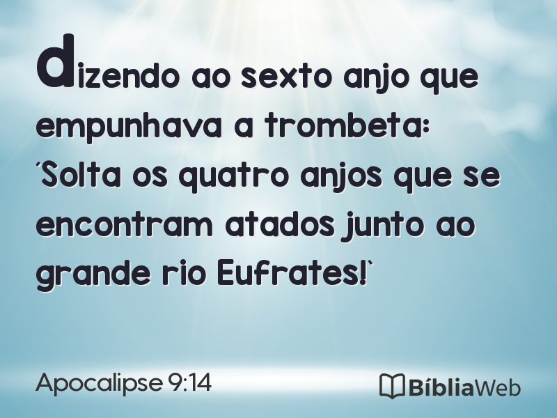Apocalipse 9:14 em imagem para compartilhar