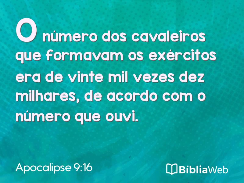 Apocalipse 9:16 em imagem para compartilhar