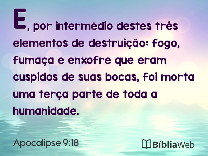 Apocalipse 9:18 em imagem para compartilhar