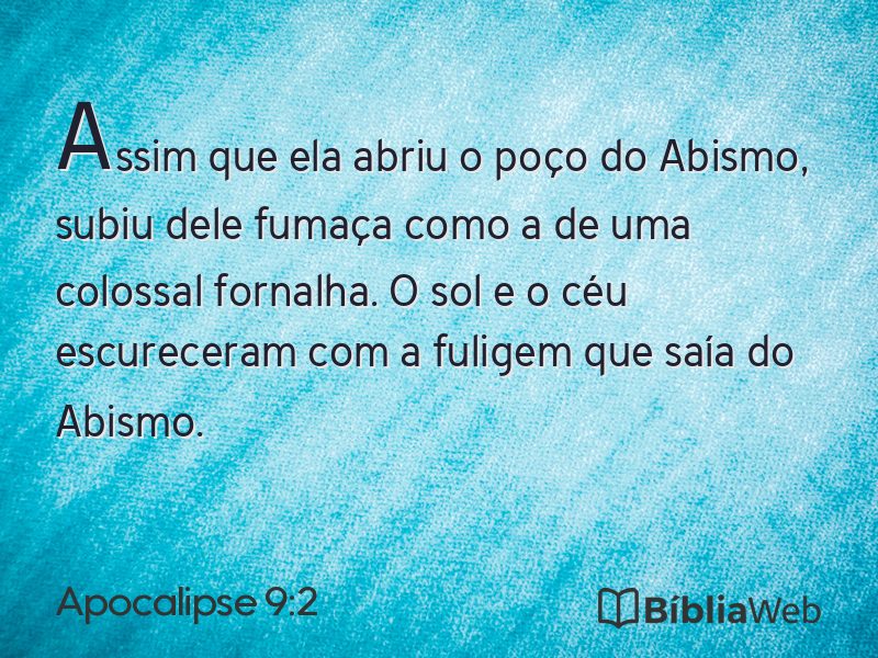 Apocalipse 9:2 em imagem para compartilhar