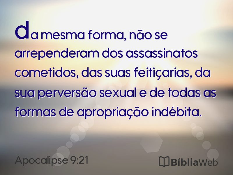 Apocalipse 9:21 em imagem para compartilhar