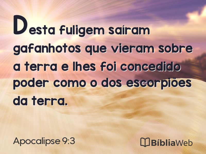 Apocalipse 9:3 em imagem para compartilhar