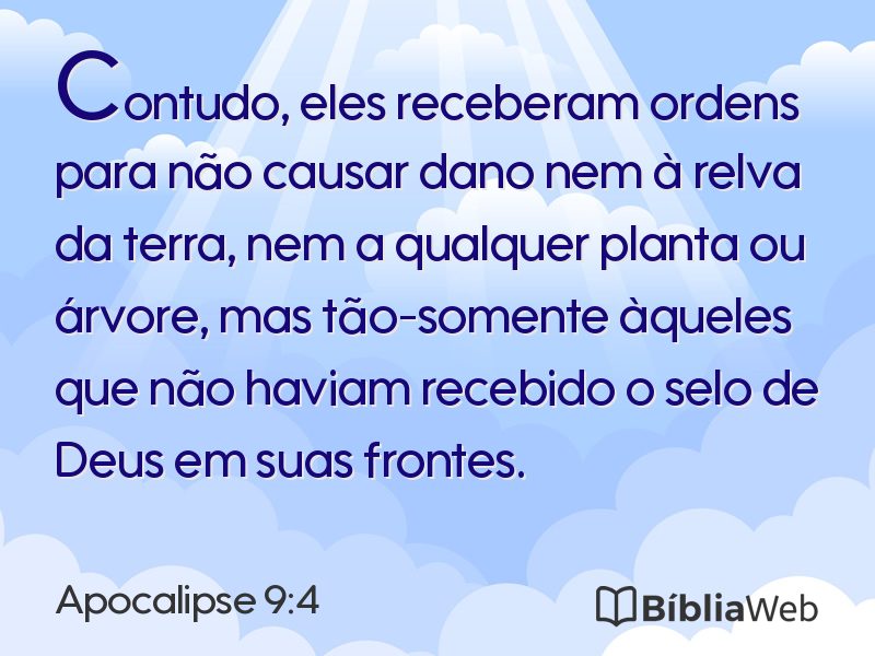 Apocalipse 9:4 em imagem para compartilhar