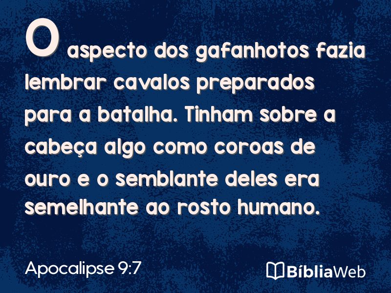 Apocalipse 9:7 em imagem para compartilhar