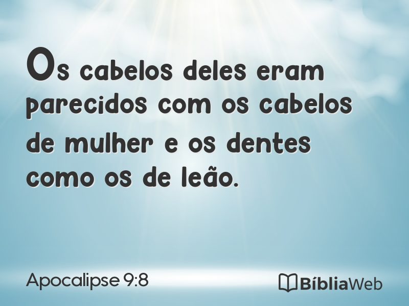 Apocalipse 9:8 em imagem para compartilhar