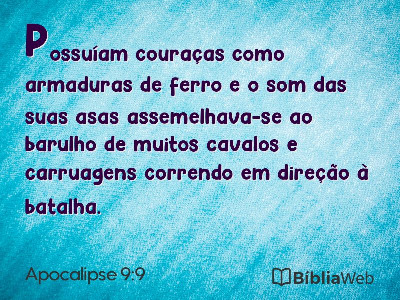 Apocalipse 9:9 em imagem para compartilhar