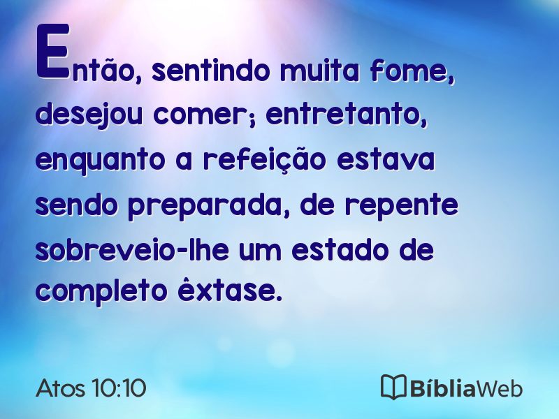 Atos 10:10 em imagem para compartilhar
