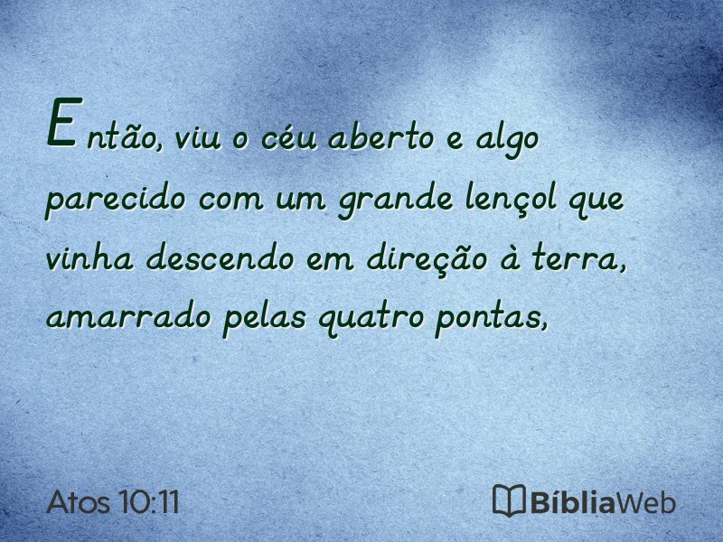 Atos 10:11 em imagem para compartilhar