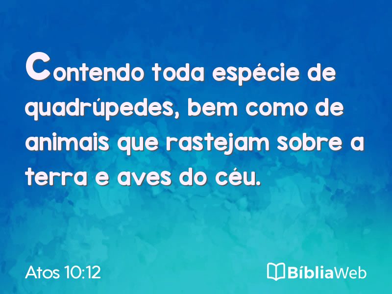 Atos 10:12 em imagem para compartilhar