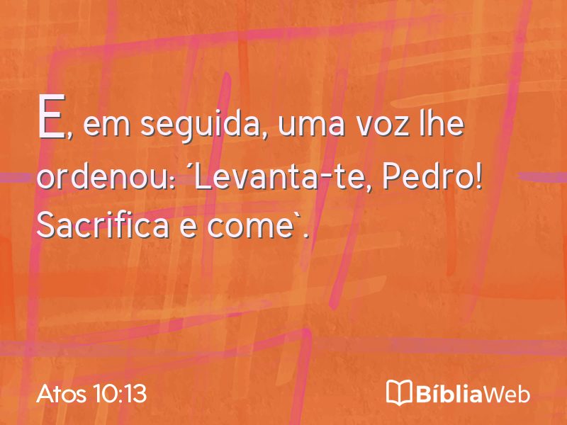 Atos 10:13 em imagem para compartilhar