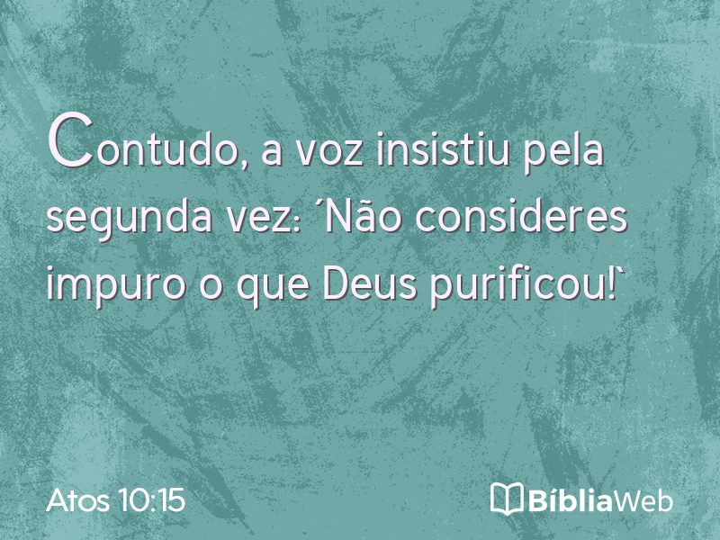 Atos 10:15 em imagem para compartilhar
