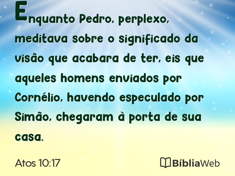 Atos 10:17 em imagem para compartilhar