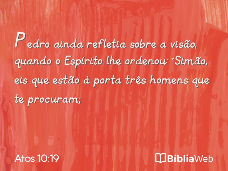 Atos 10:19 em imagem para compartilhar