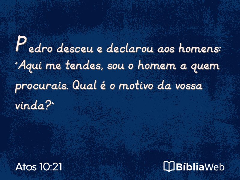 Atos 10:21 em imagem para compartilhar