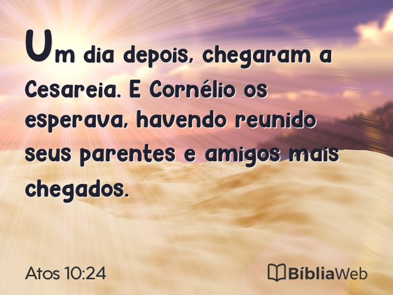 Atos 10:24 em imagem para compartilhar