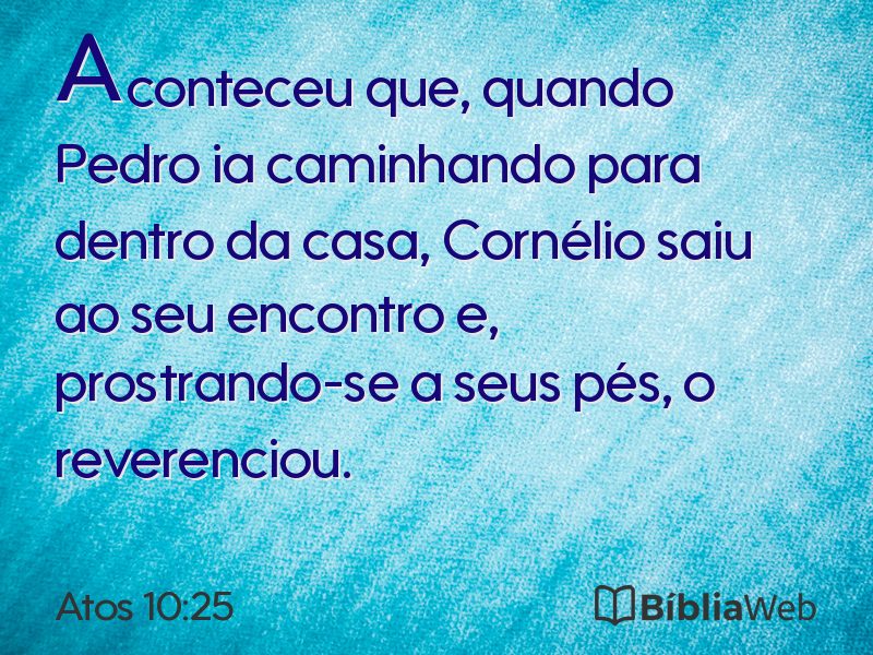 Atos 10:25 em imagem para compartilhar