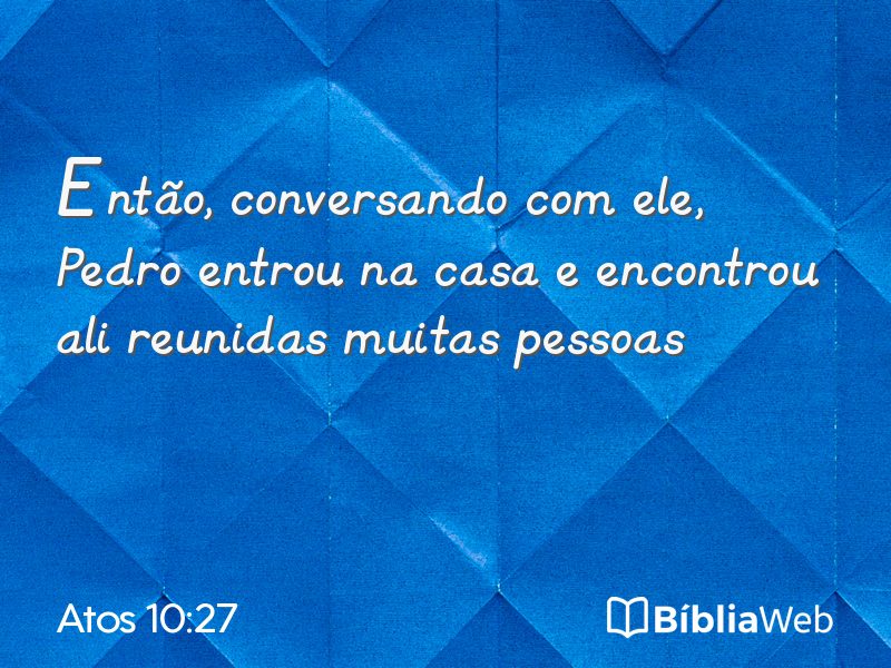 Atos 10:27 em imagem para compartilhar