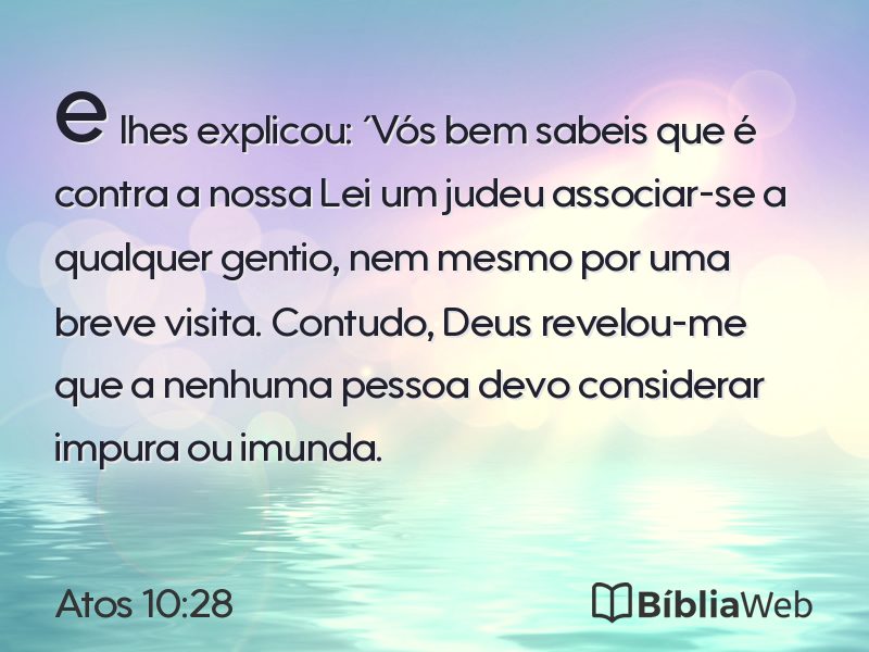 Atos 10:28 em imagem para compartilhar