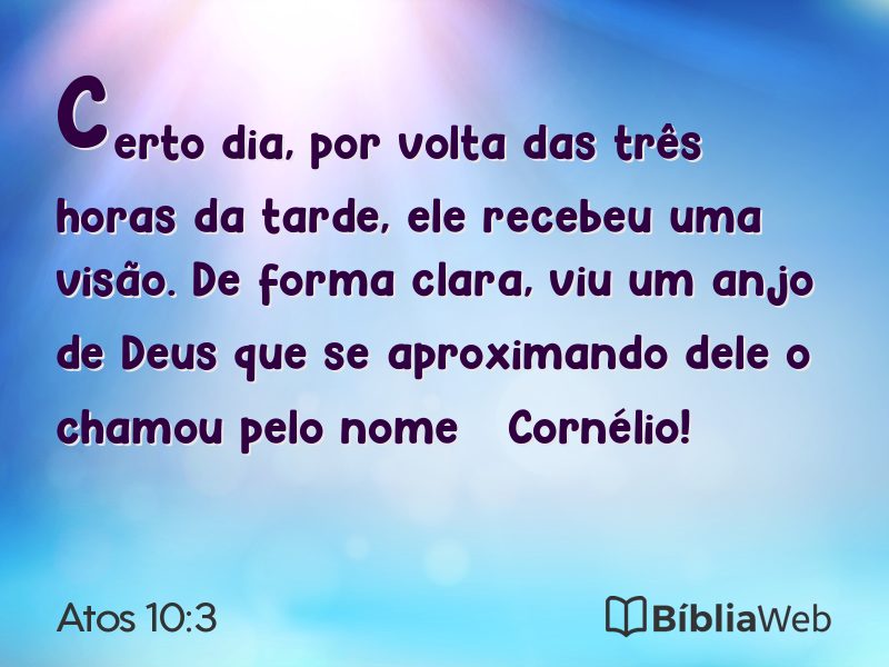 Atos 10:3 em imagem para compartilhar