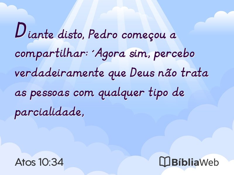 Atos 10:34 em imagem para compartilhar