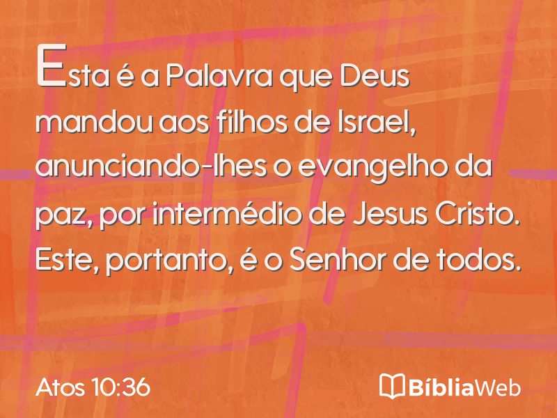 Atos 10:36 em imagem para compartilhar