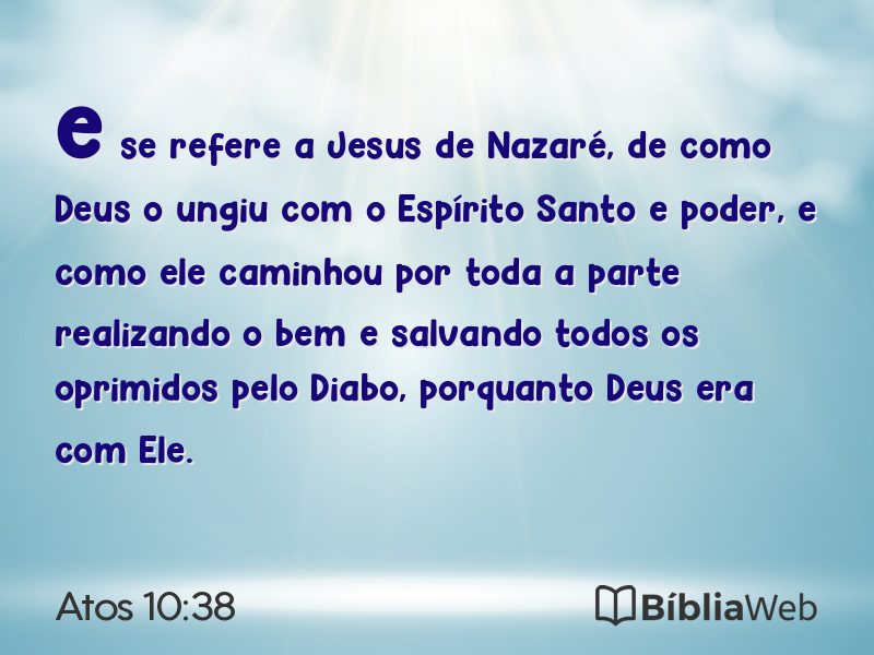 Atos 10:38 em imagem para compartilhar