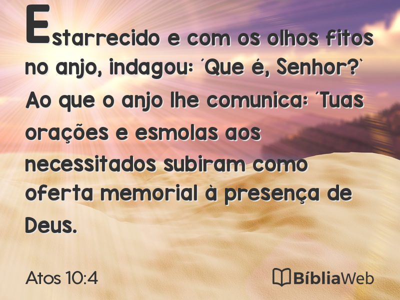 Atos 10:4 em imagem para compartilhar