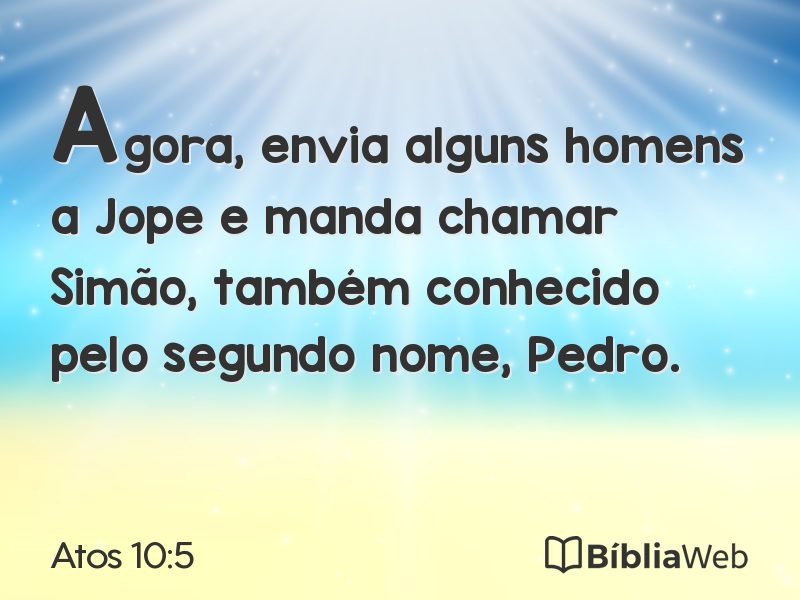 Atos 10:5 em imagem para compartilhar