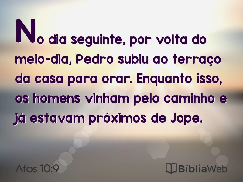 Atos 10:9 em imagem para compartilhar