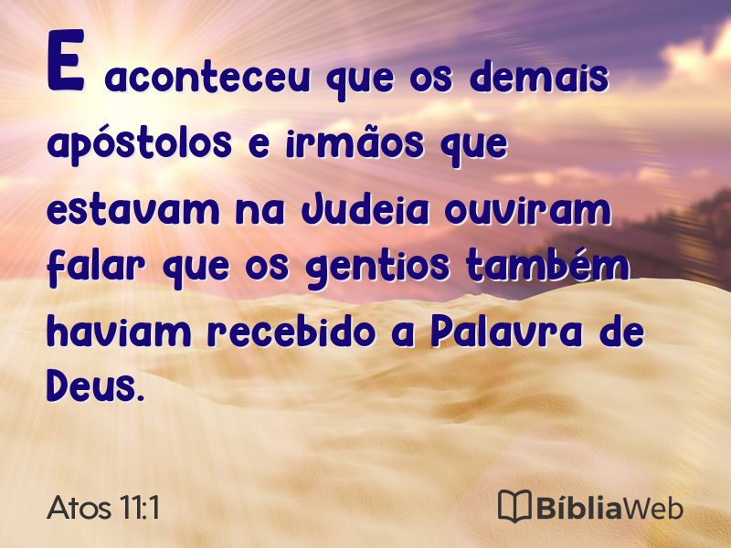 Atos 11:1 em imagem para compartilhar