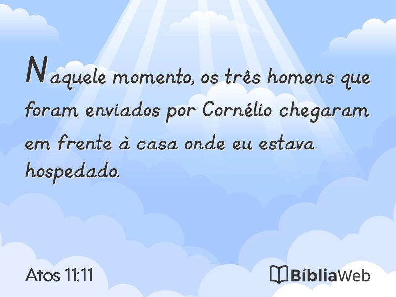 Atos 11:11 em imagem para compartilhar
