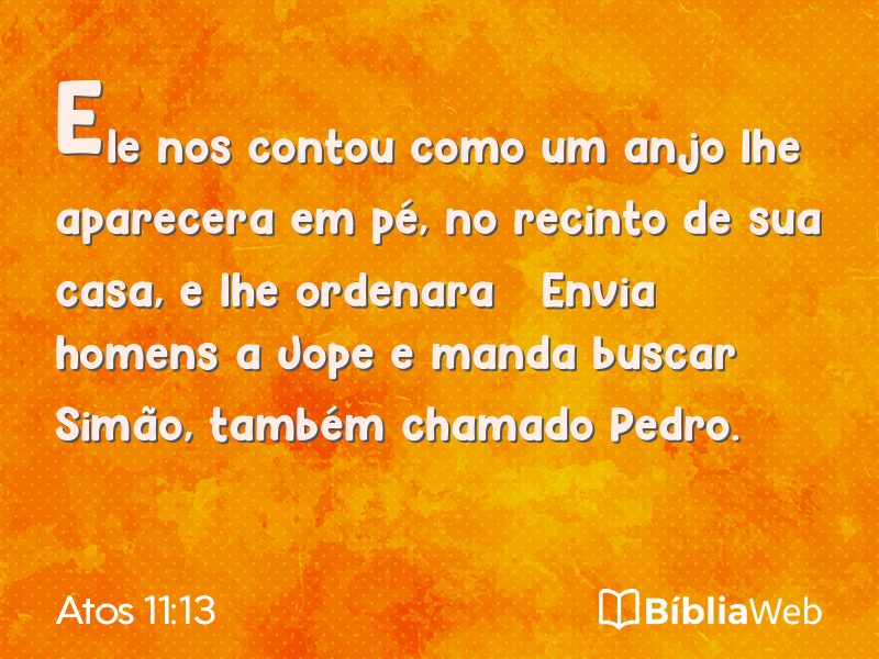 Atos 11:13 em imagem para compartilhar