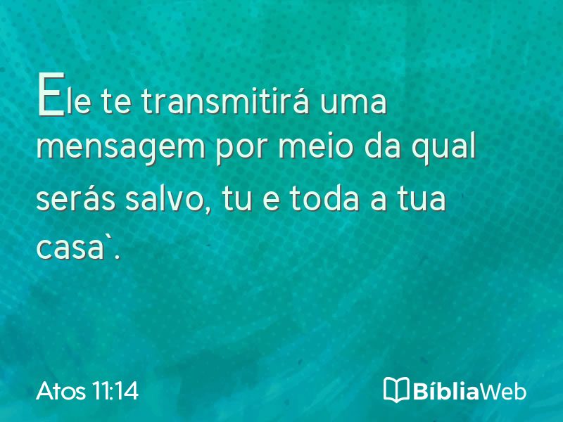 Atos 11:14 em imagem para compartilhar