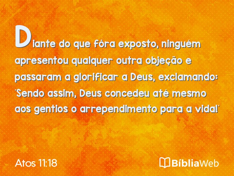 Atos 11:18 em imagem para compartilhar