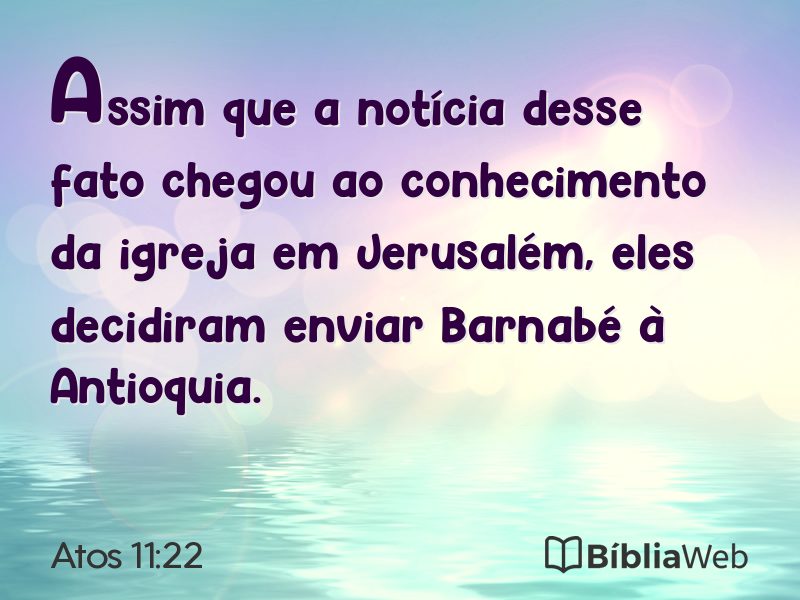 Atos 11:22 em imagem para compartilhar